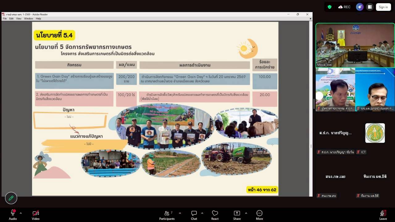 title - ผู้ตรวจราชการ ส.ป.ก. เข้าร่วมการประชุมตรวจติดตามการดำเนินงานตามแผนการตรวจราชการ ของผู้ตรวจราชการกระทรวงเกษตรและสหกรณ์ ประจำปีงบประมาณ พ.ศ. 2569 รอบที่ 1 ในเขตตรวจราชการที่ 10 จังหวัดเลย และจังหวัดหนองบัวลำภู